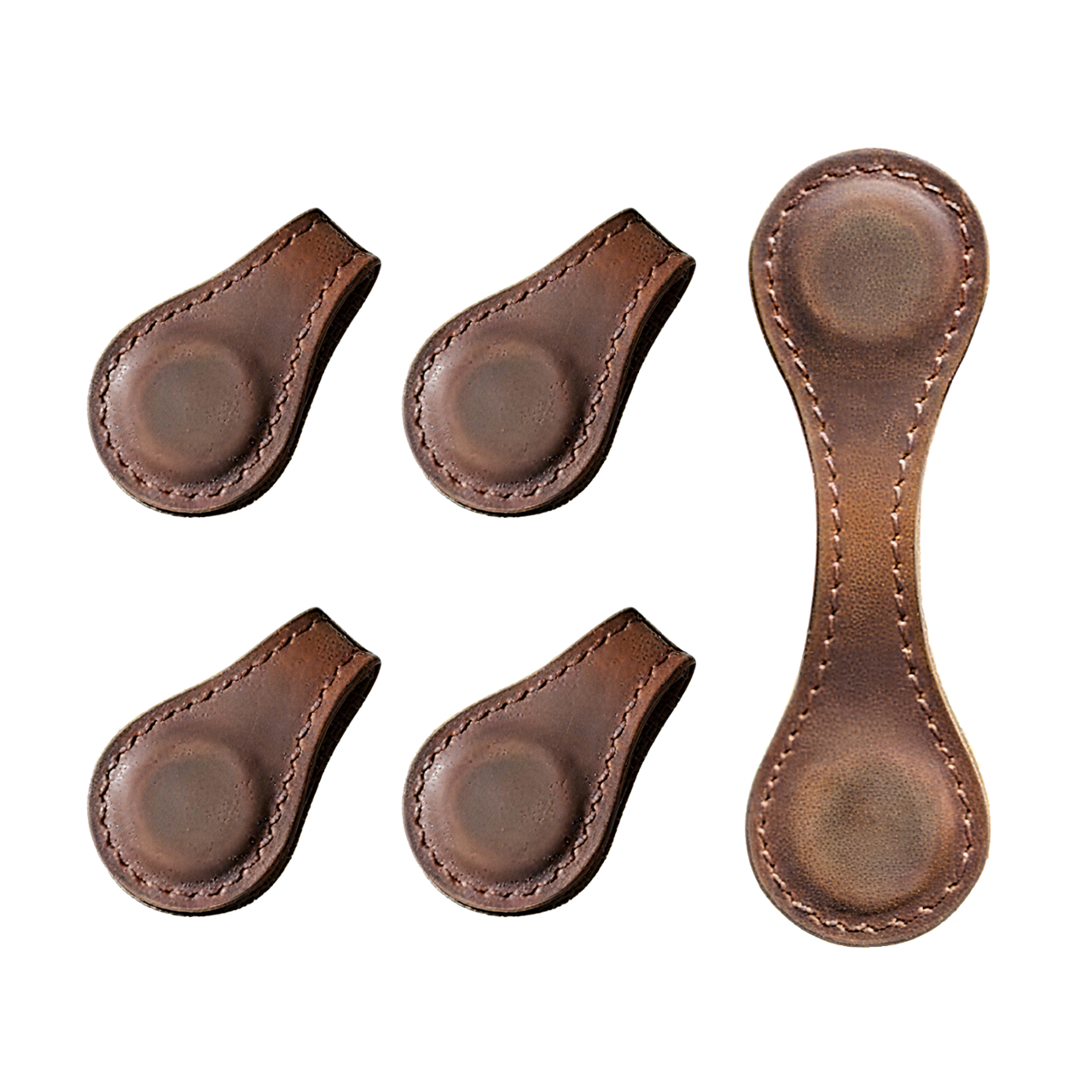 Brown Leather Magnetic Bookmark (5pcs)