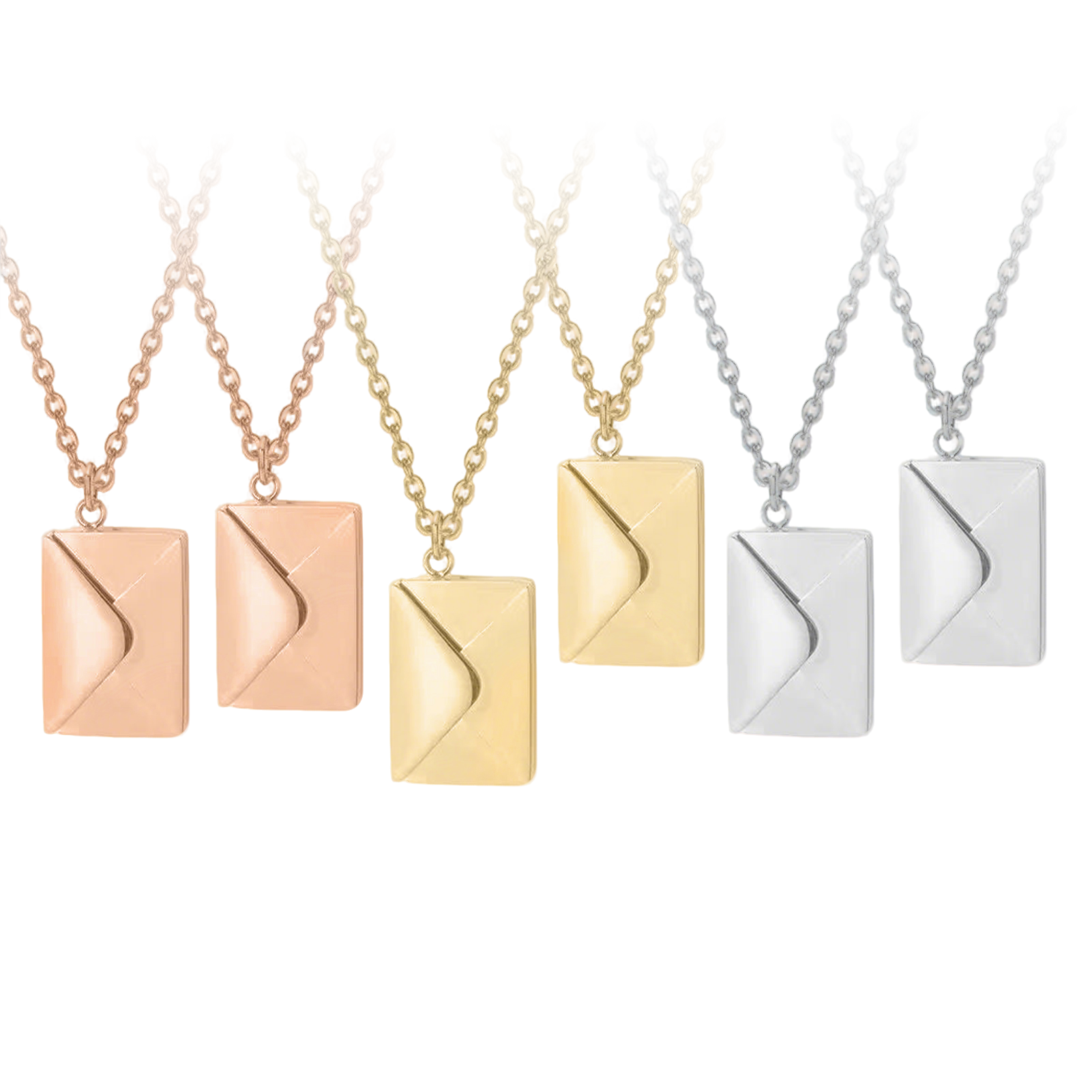 Stainless Steel Envelope Chain (6pcs)