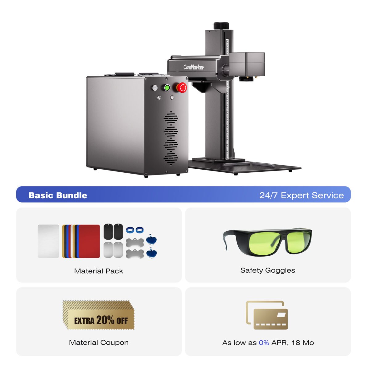 ComMarker Titan 1 JPT MOPA Fiber Laser Engraver