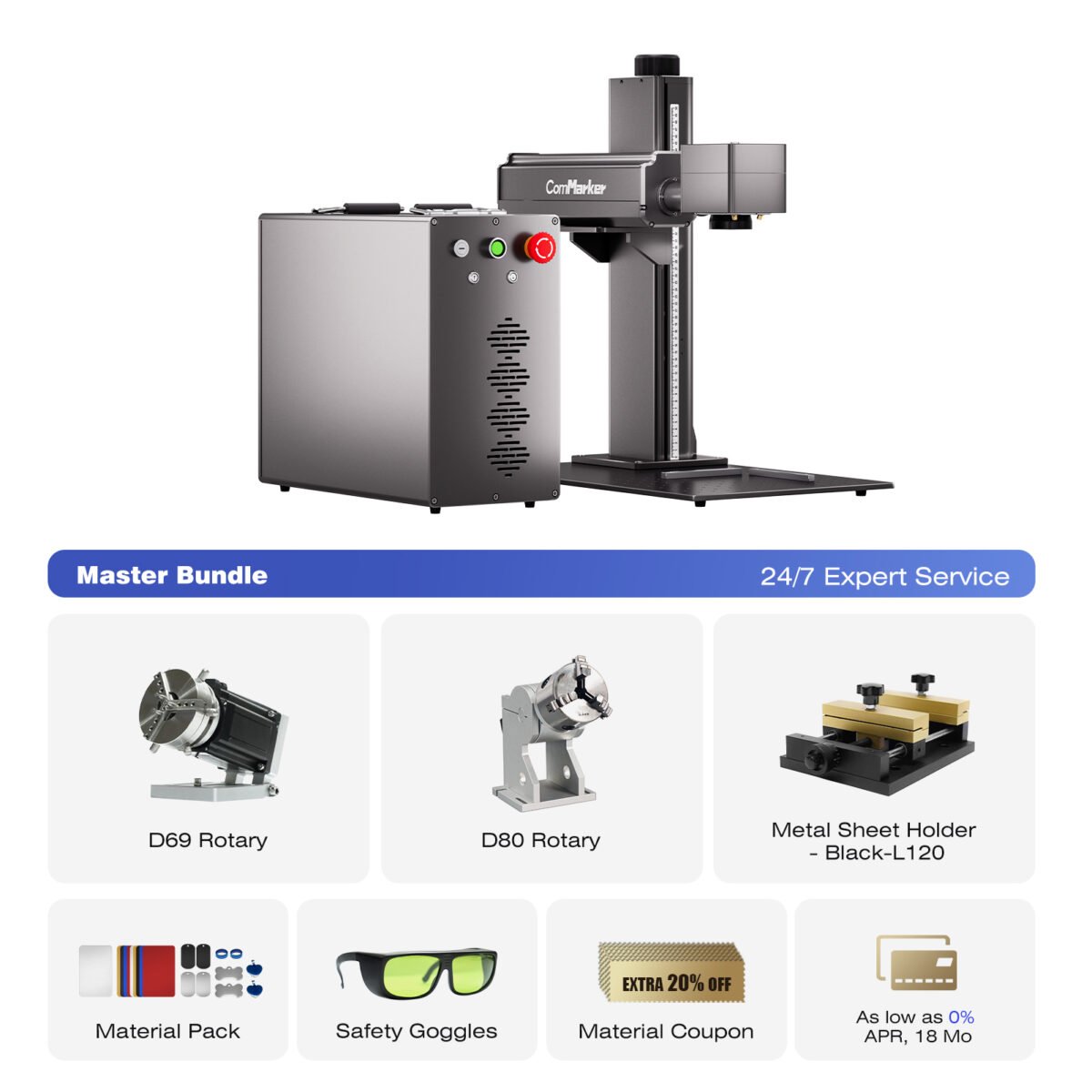ComMarker Titan 1 JPT MOPA Fiber Laser Engraver