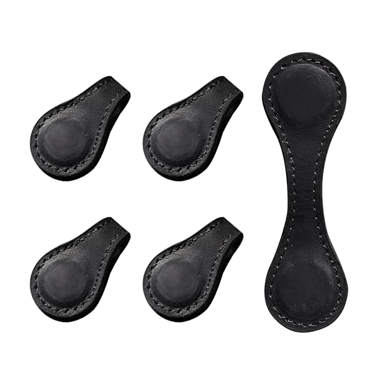 Black Leather Magnetic Bookmark (5pcs)