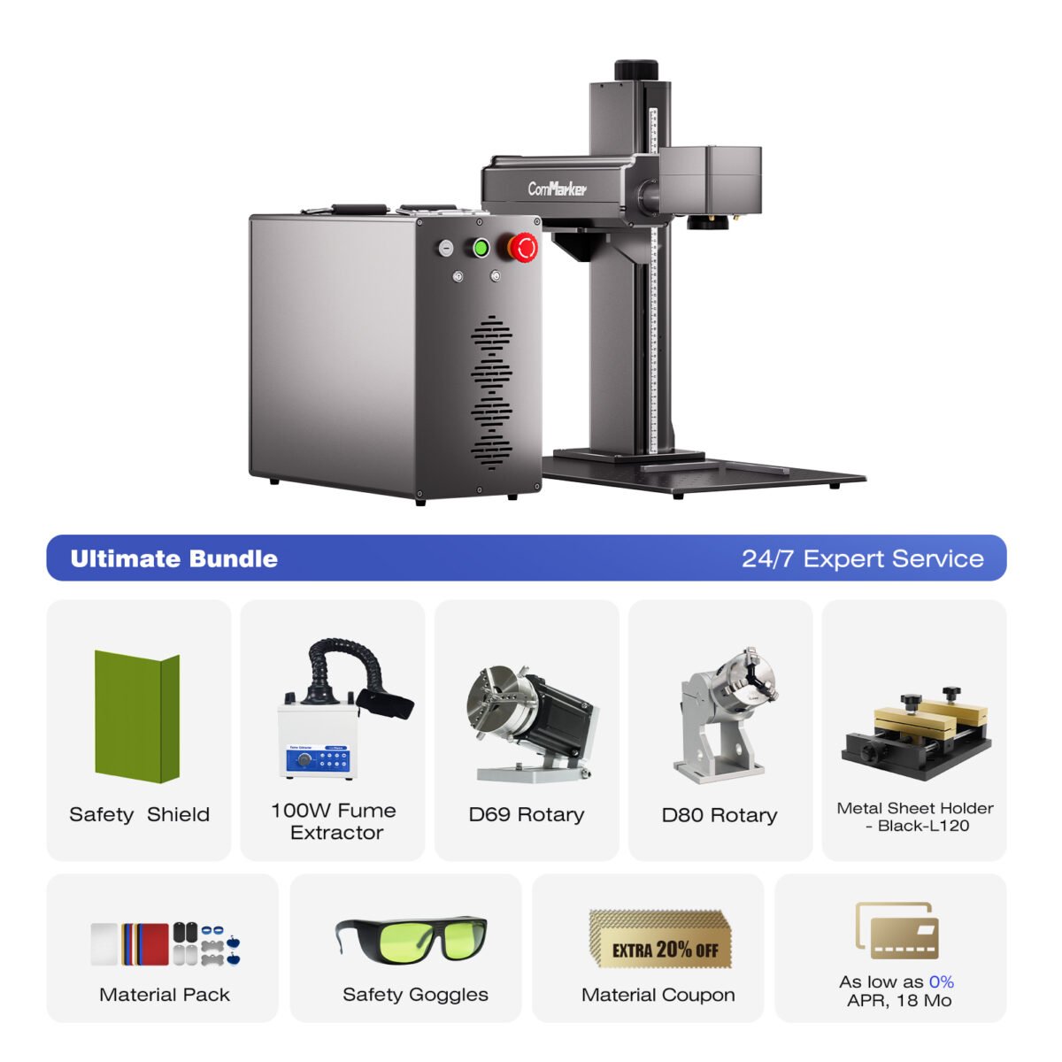 ComMarker Titan 1 JPT MOPA Fiber Laser Engraver