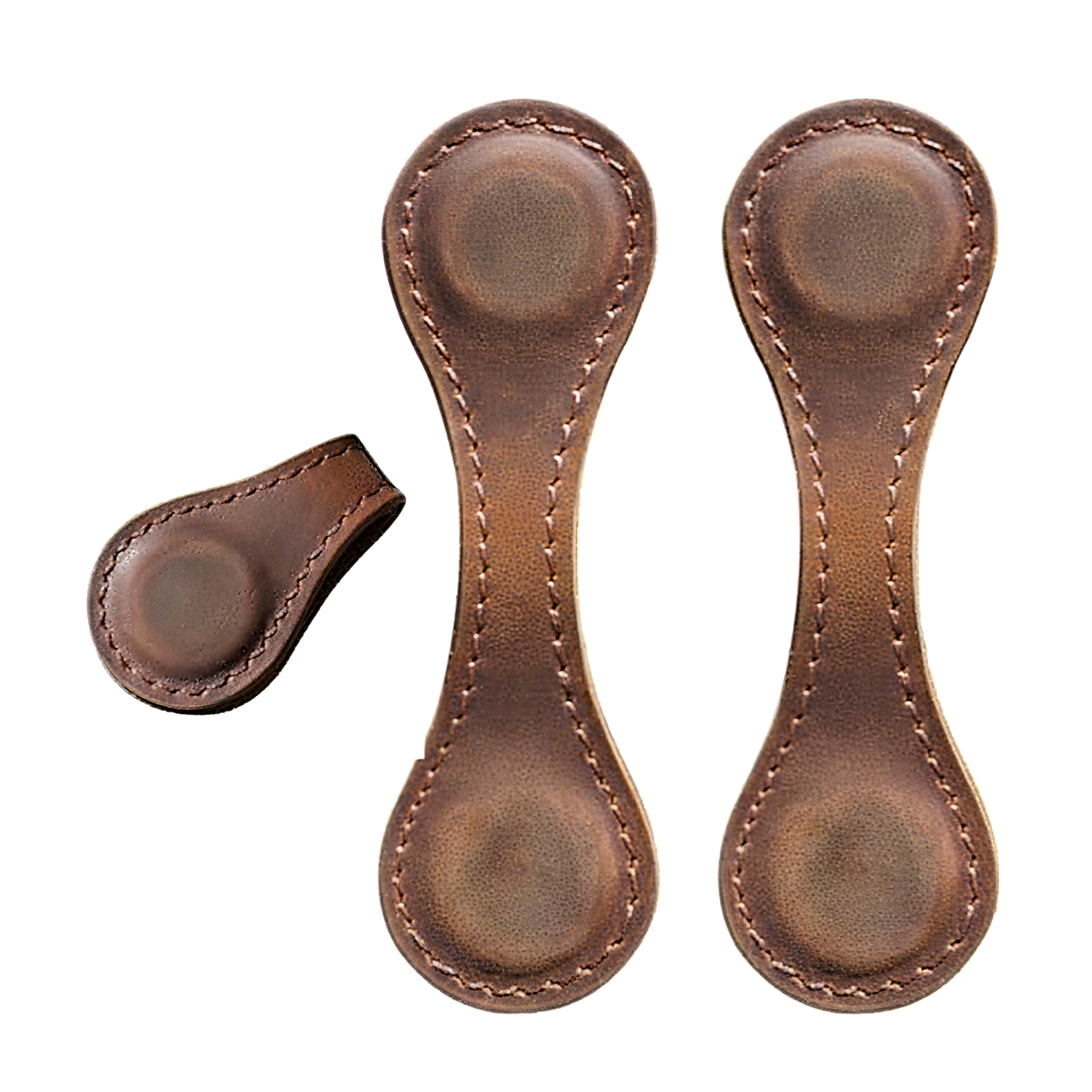 Brown Leather Magnetic Bookmark (5pcs)
