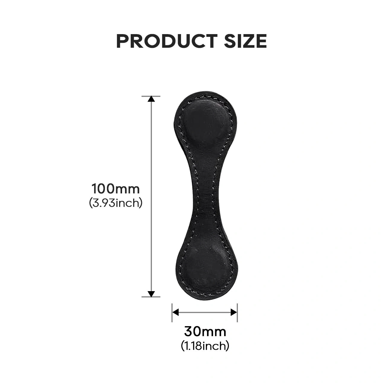 Black Leather Magnetic Bookmark (5pcs)