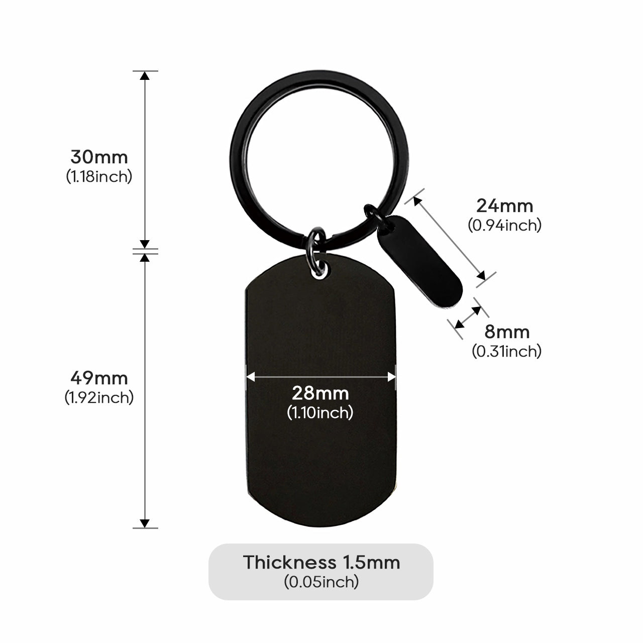 Stainless Steel Keychain (10pcs)