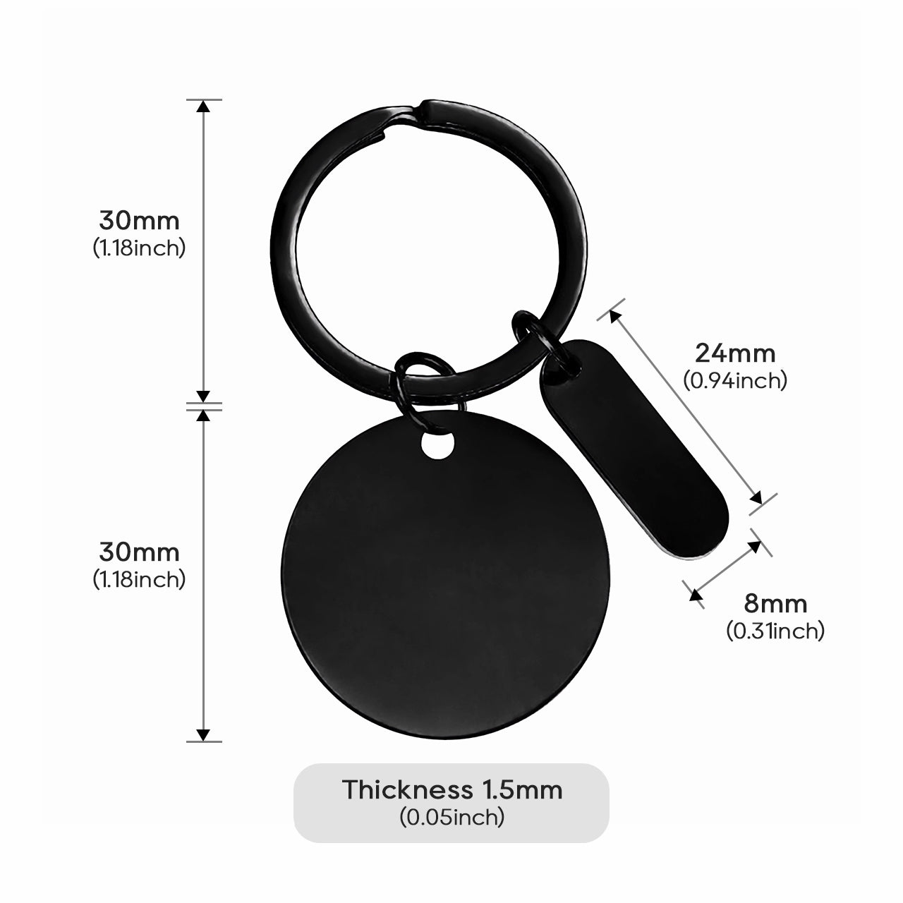 Stainless Steel Keychain (10pcs)
