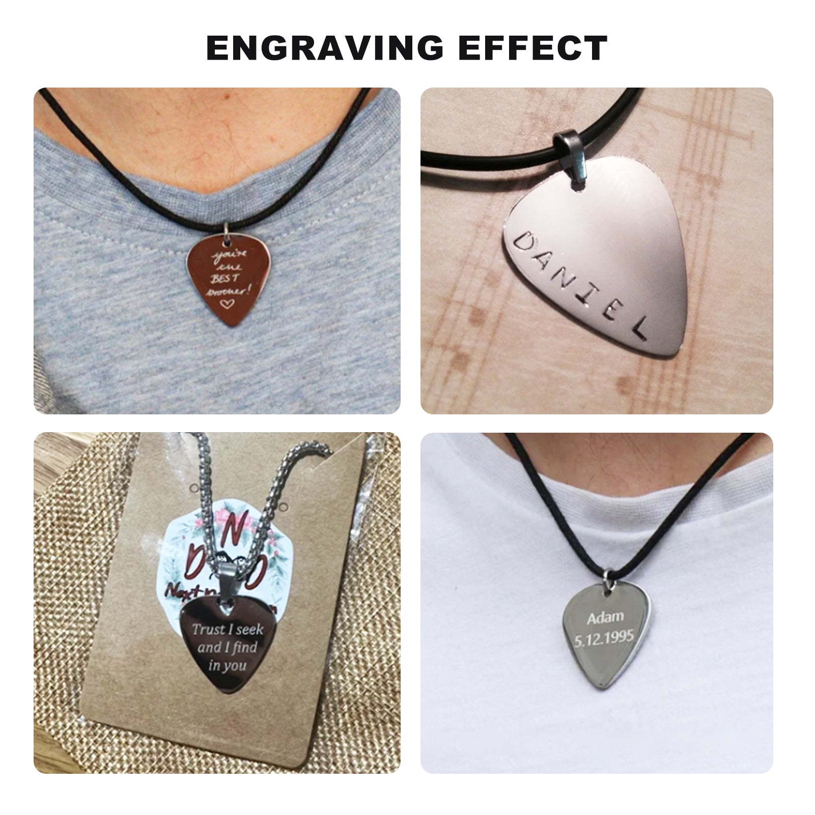 Blank Guitar Pick Necklace (1pcs)