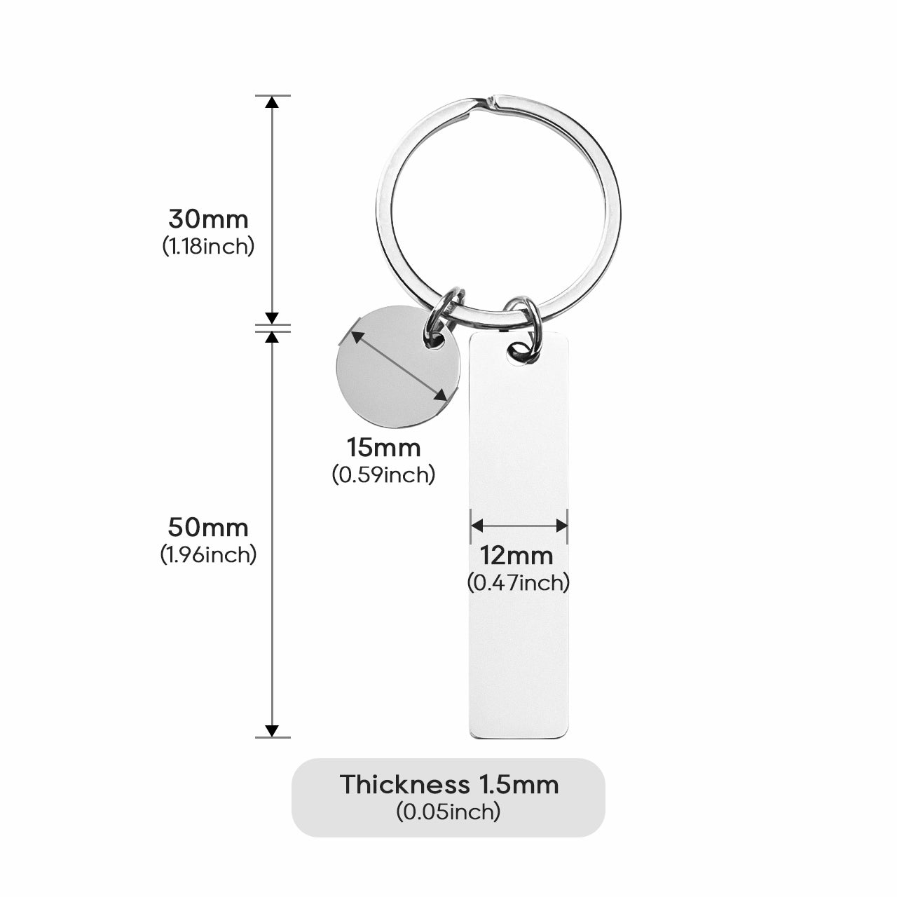 Stainless Steel Keychain (10pcs)