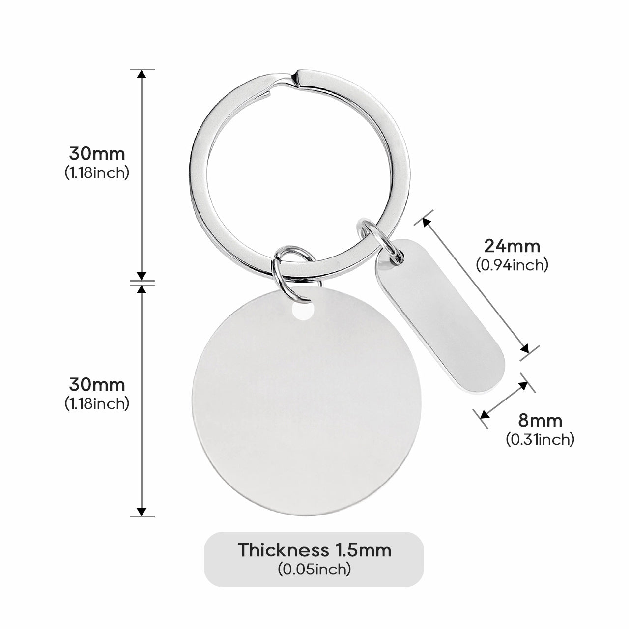 Stainless Steel Keychain (10pcs)