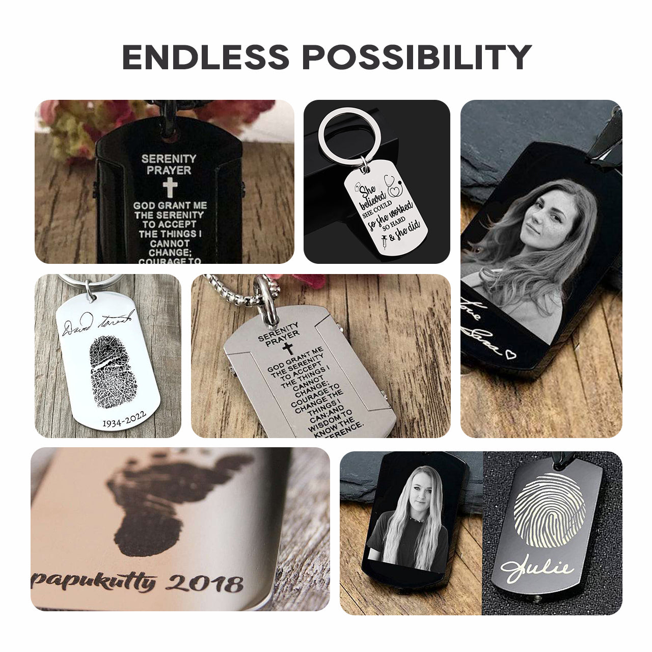 Stainless Steel Keychain (10pcs)