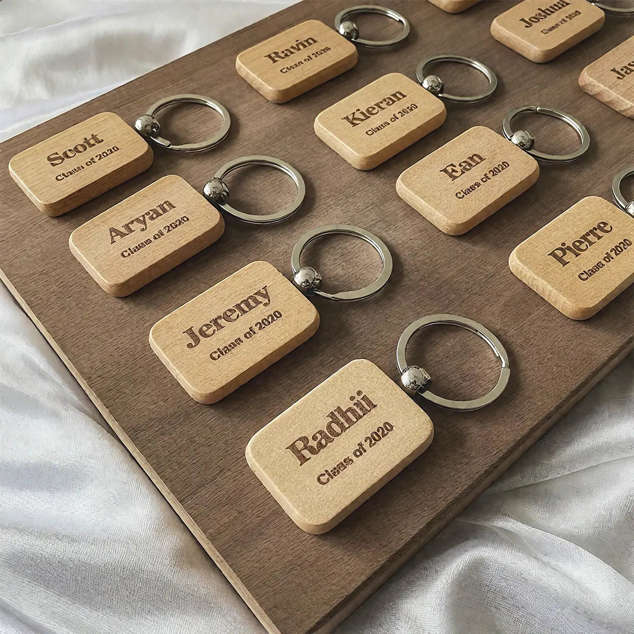 Rectangular Wooden Keychain (10pcs)