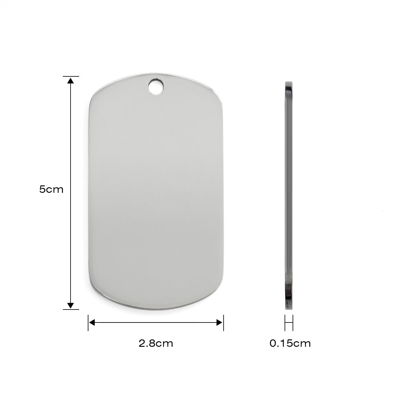 Mirror Stainless Steel Pendants (10pcs)