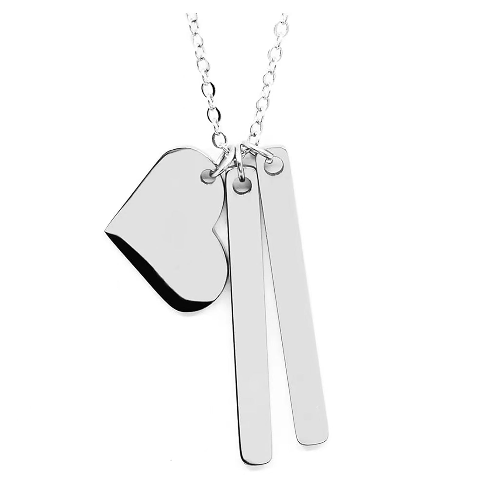 Stainless Steel 3 in 1 Necklace (6pcs)