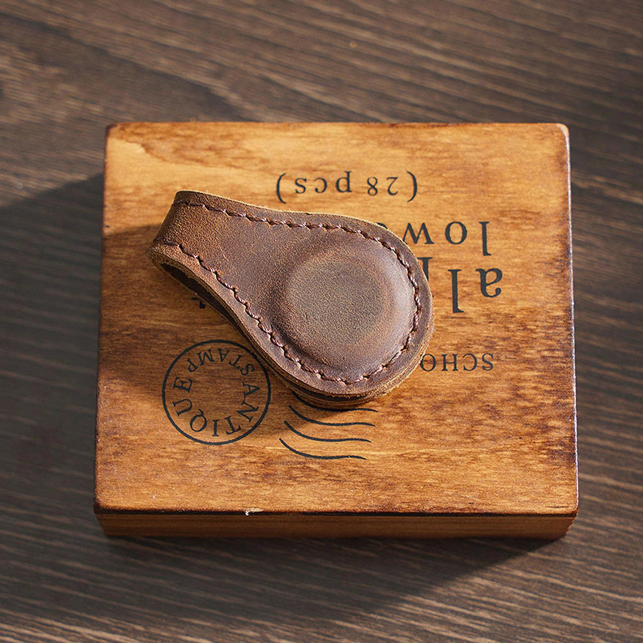 Brown Leather Magnetic Bookmark (5pcs)
