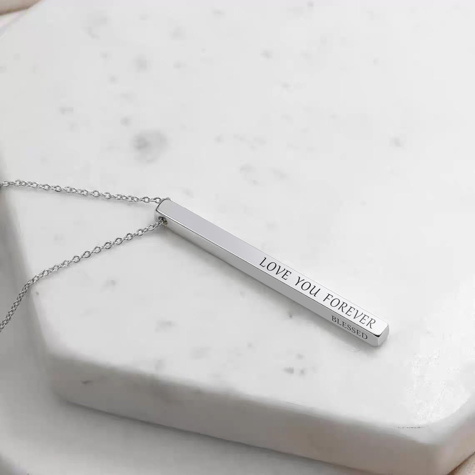 Stainless Steel Vertical Bar Necklace (6pcs)