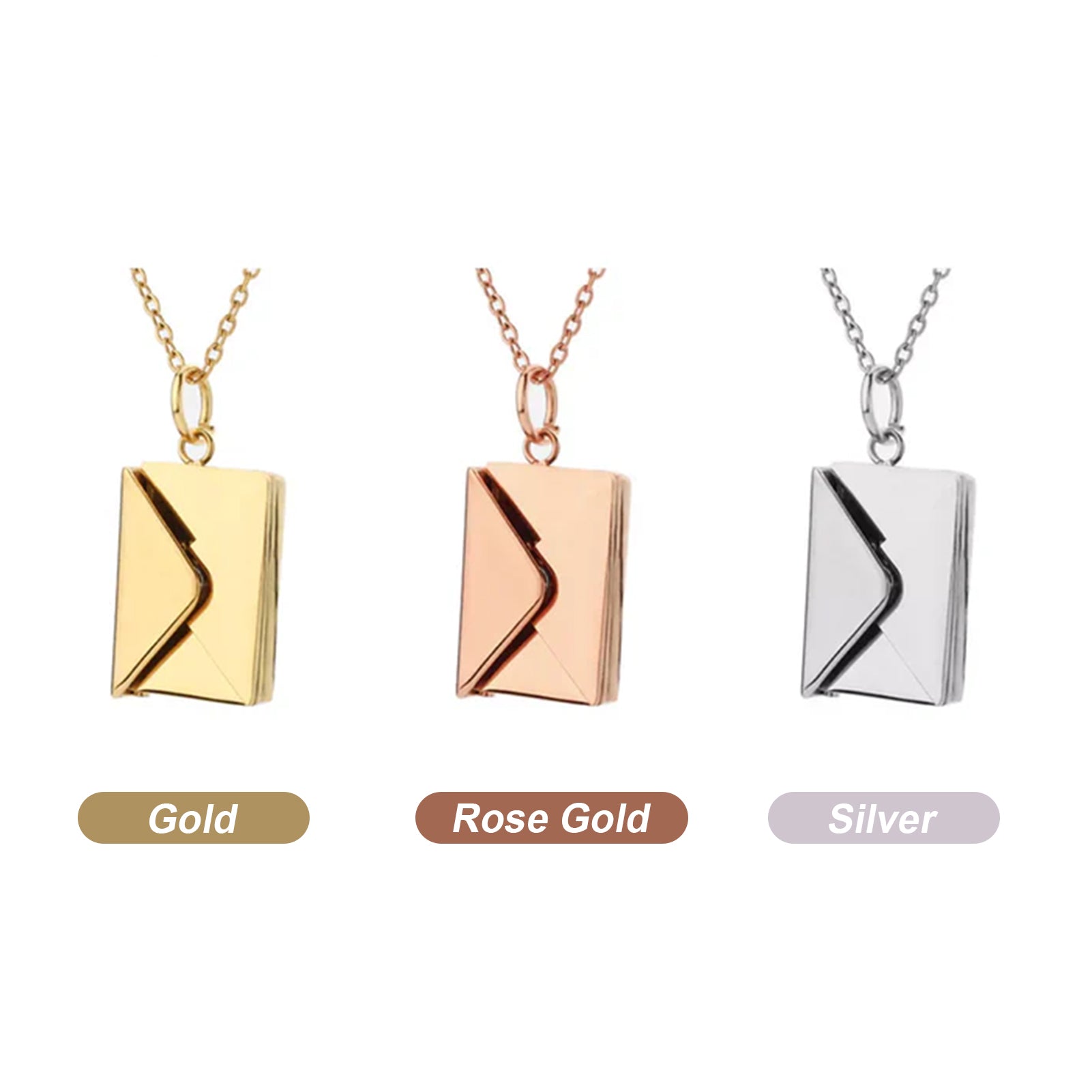 Stainless Steel Envelope Chain (6pcs)