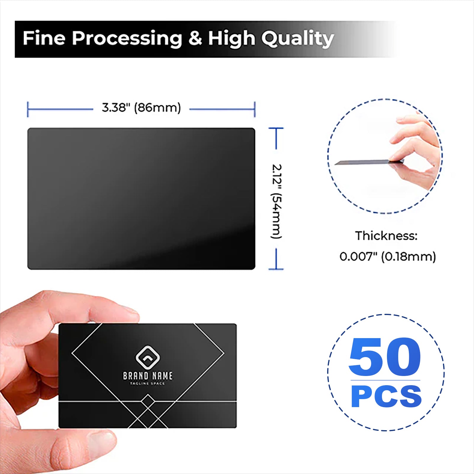 Aluminum Business Card (50pcs)