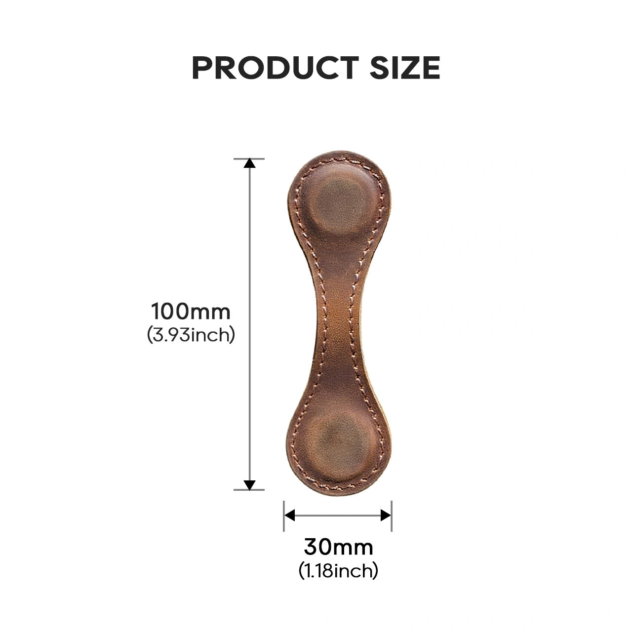 Brown Leather Magnetic Bookmark (5pcs)