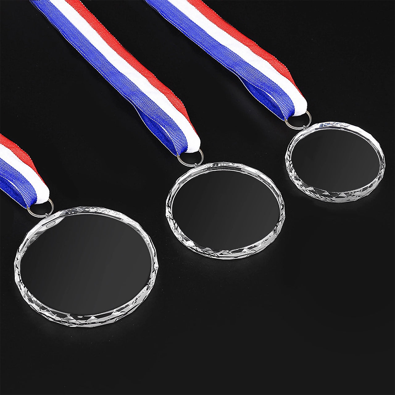 Blank Glass Medal (3pcs)