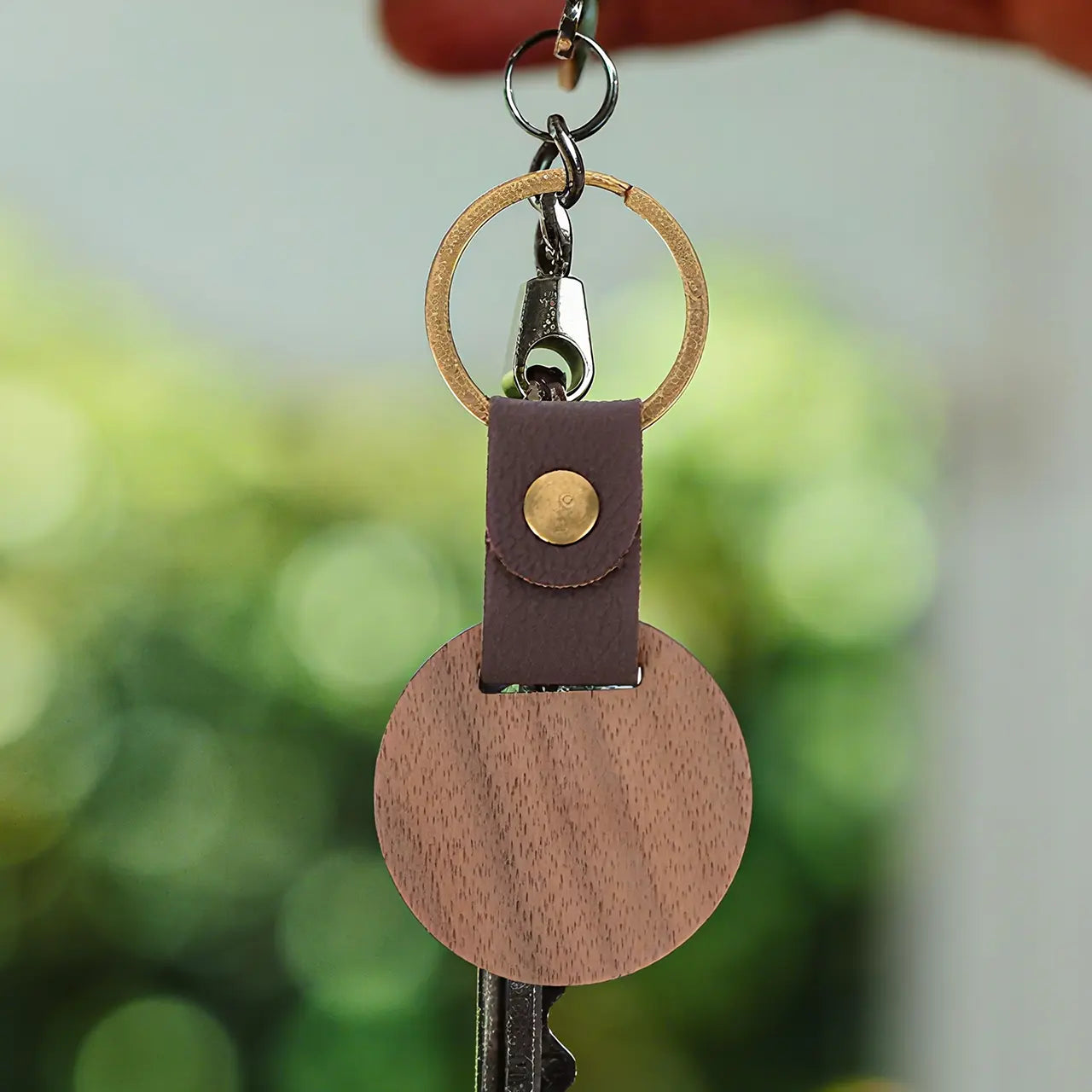 Round Walnut Keychain (10pcs)