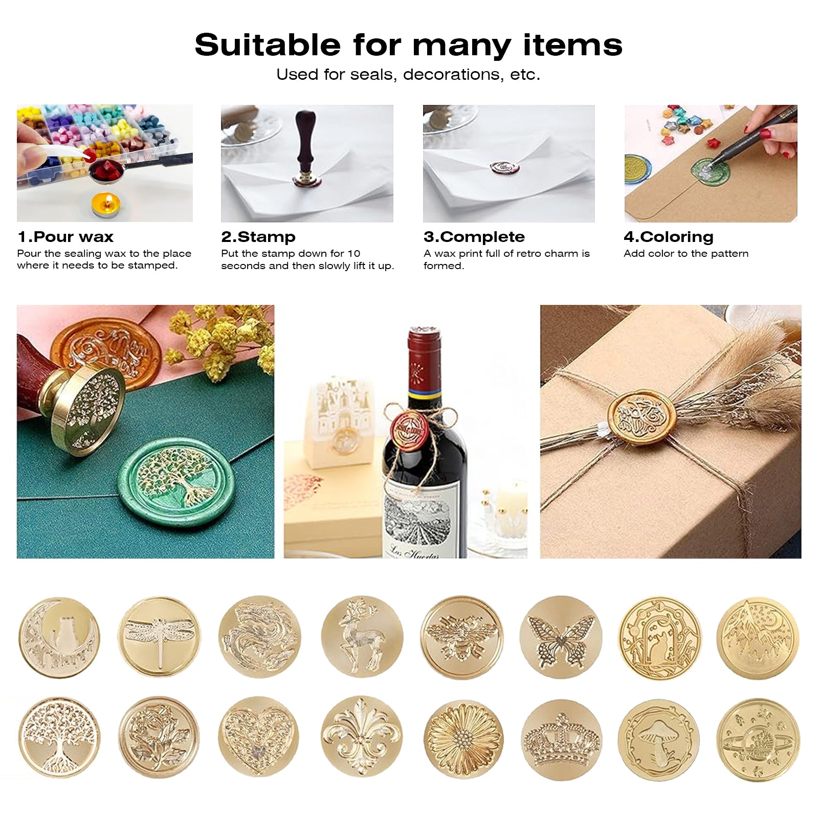 Blank Wax Seal Stamp Kits