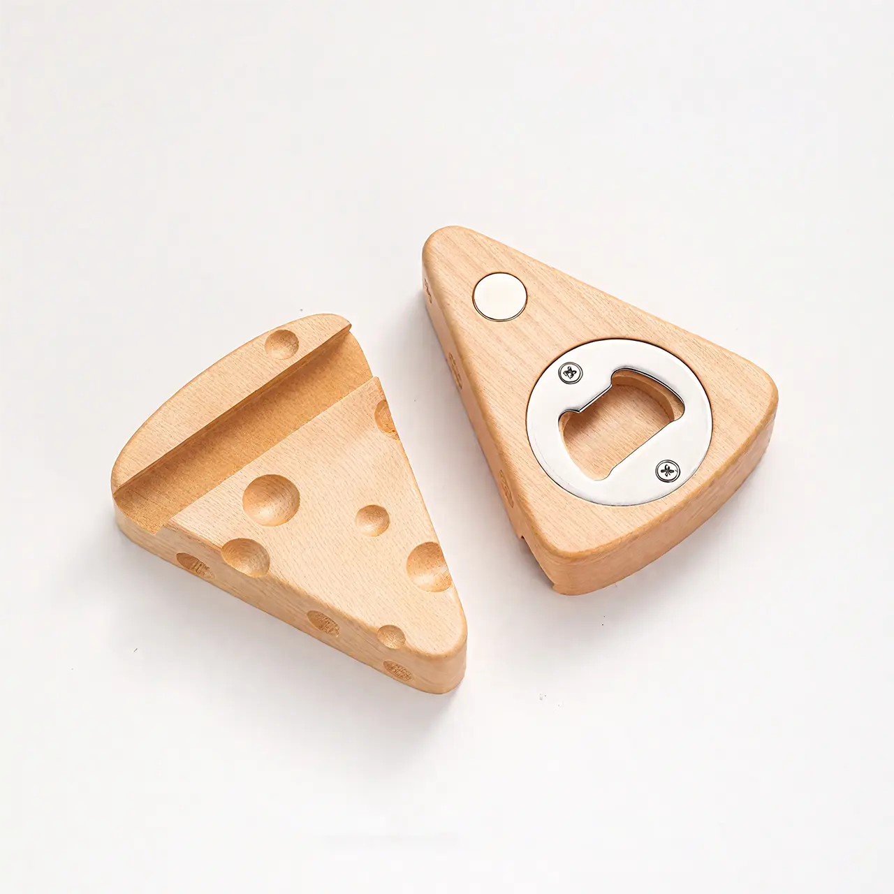 Cheese Shape Wooden Bottle Opener (5pcs)