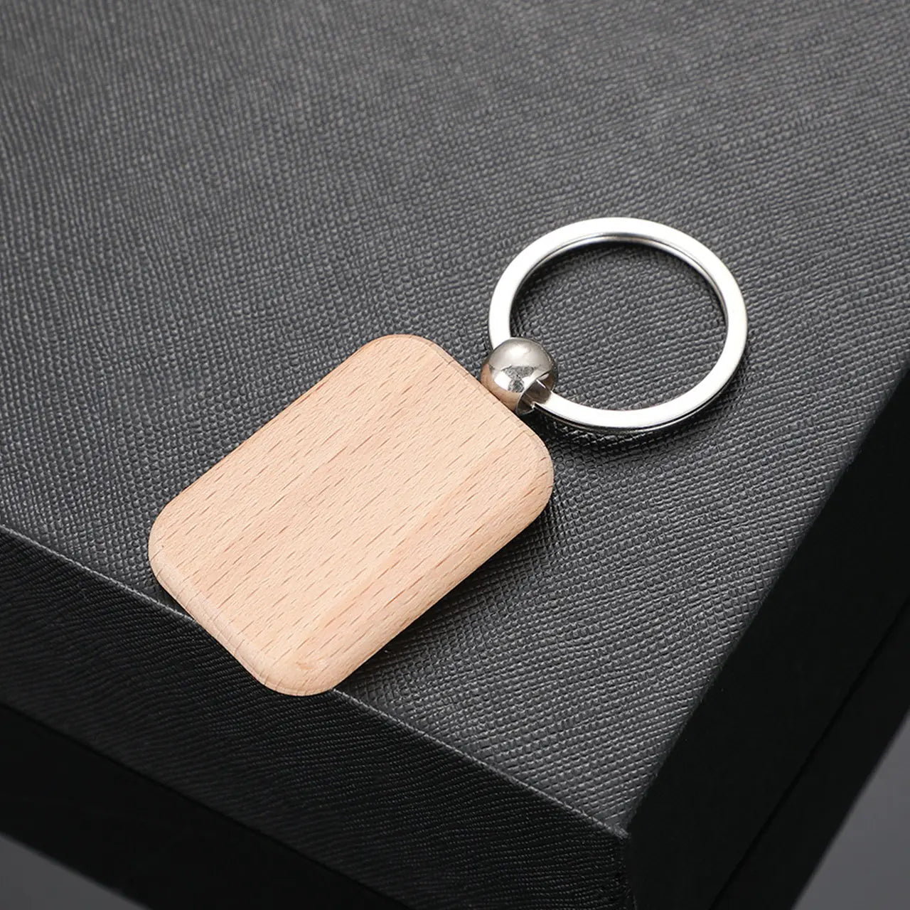 Rectangular Wooden Keychain (10pcs)