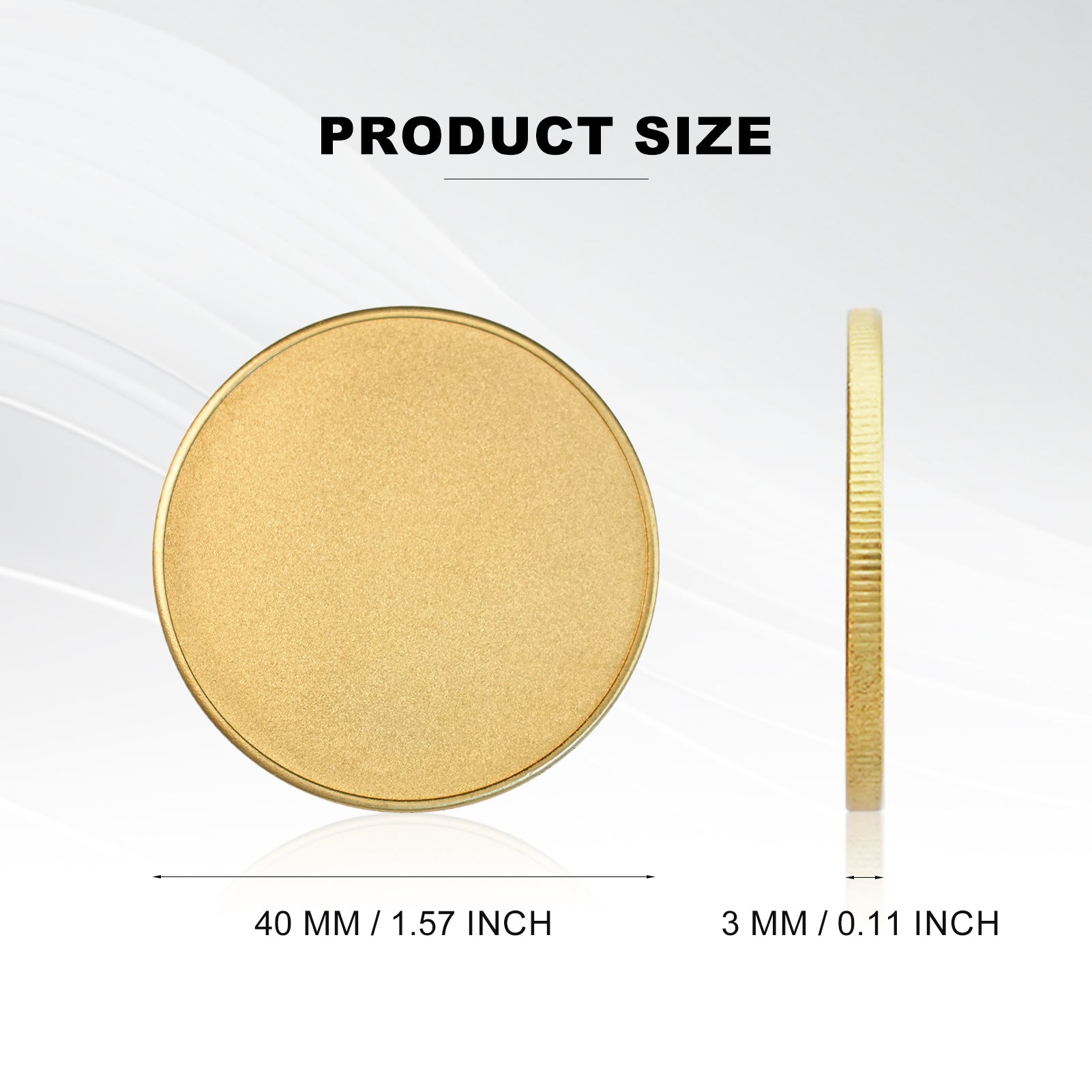 Blank 3mm Metal Coin with Acrylic Protection Box (20pcs)