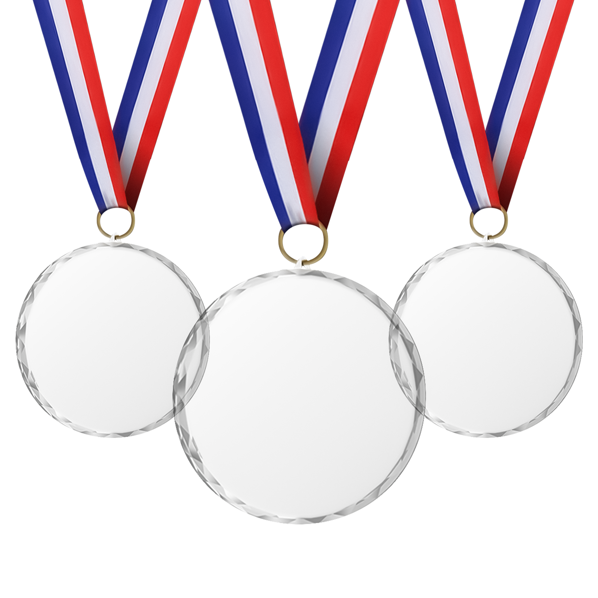Blank Glass Medal (3pcs)