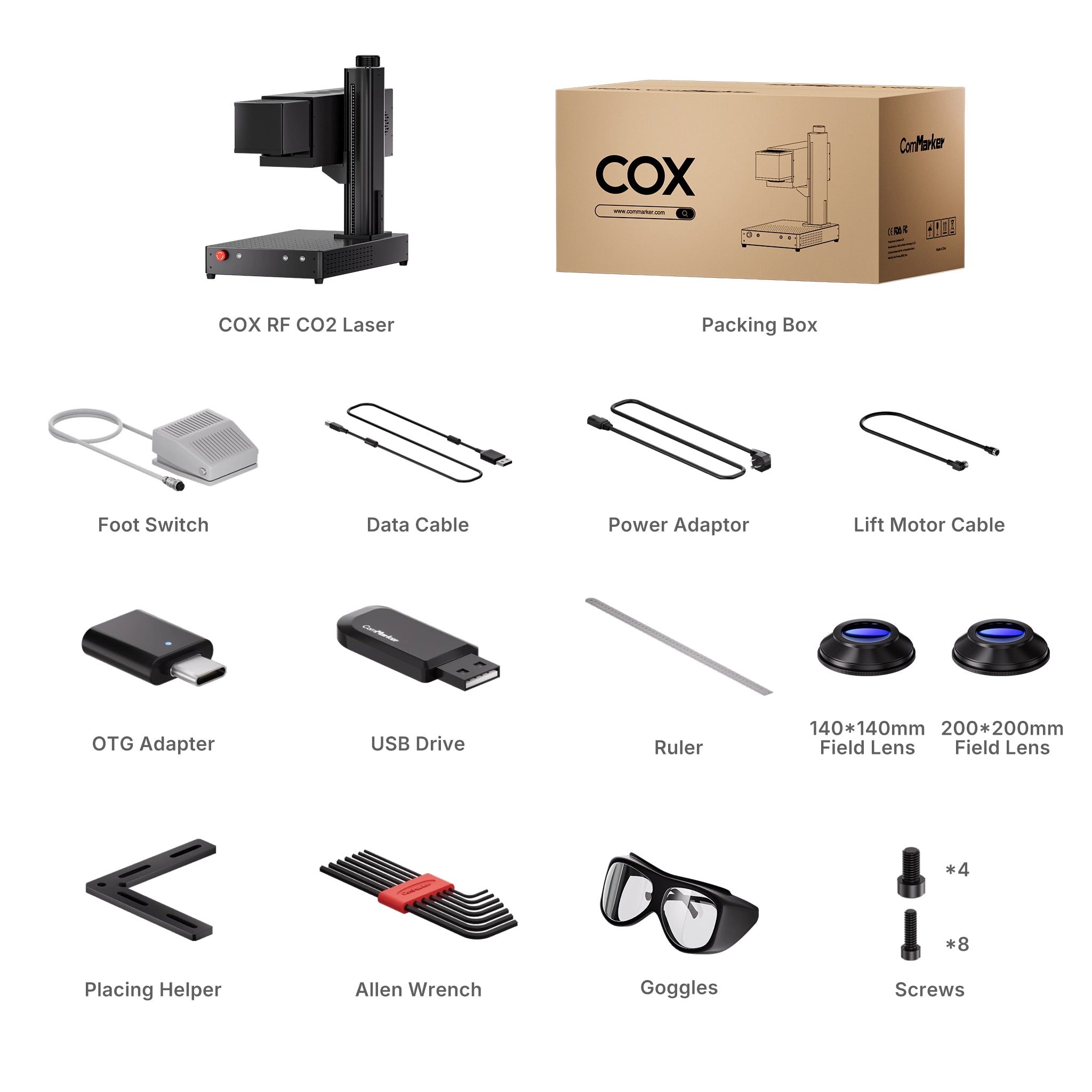 ComMarker COX 40W RF CO2 Laser Engraver