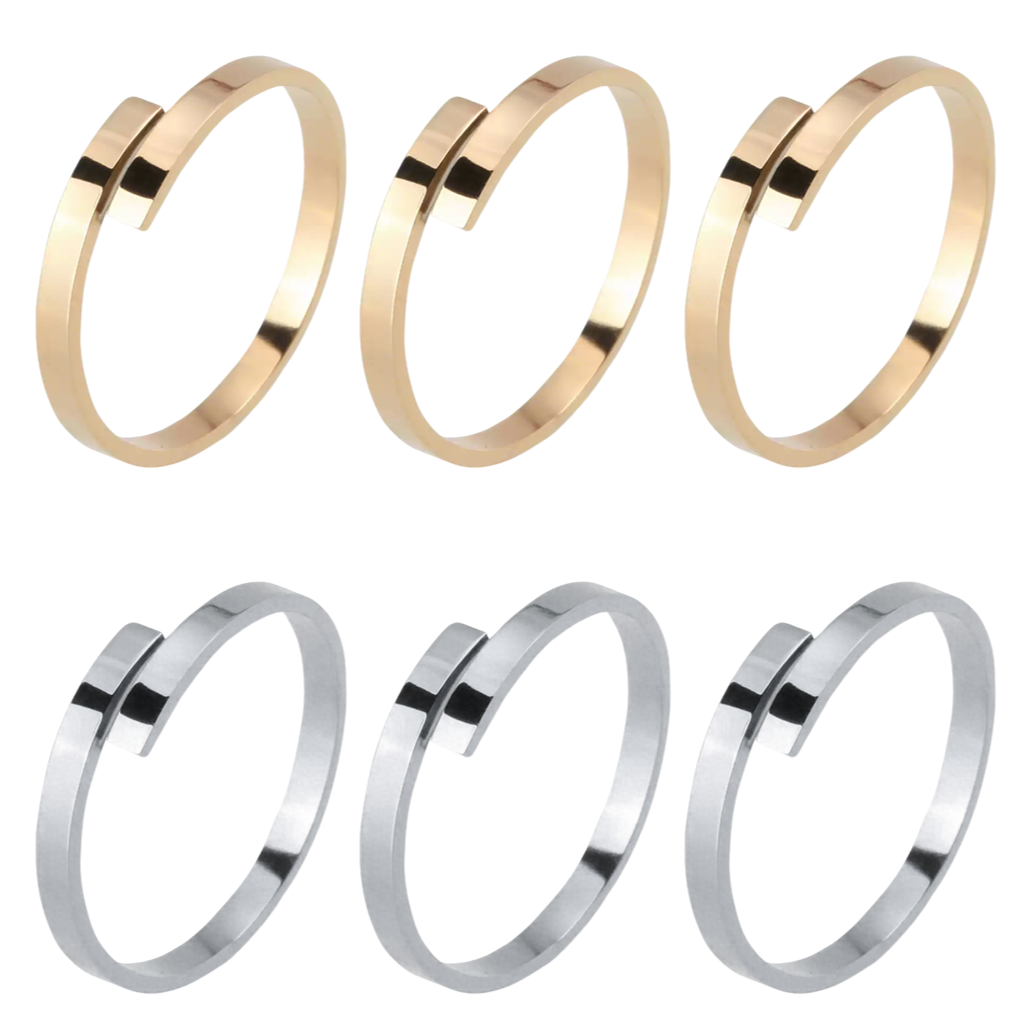 Stainless Steel Ring (6pcs)